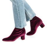 COLOR|Burgundy Stretch Velvet